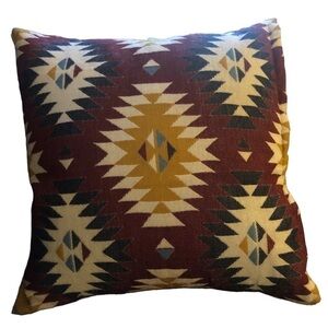 IKEA FRANCINE Geometric Aztec Southwest Wool Pillow + Cover 20x20” Goose Down